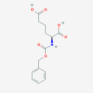 molecular formula C14H17NO6 B554436 (S)-2-(((Benzyloxy)carbonyl)amino)hexanedioic acid CAS No. 24325-14-2