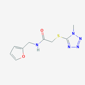molecular formula C9H11N5O2S B5544375 N-(2-FURYLMETHYL)-2-[(1-METHYL-1H-TETRAZOL-5-YL)SULFANYL]ACETAMIDE 