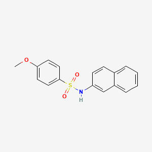 molecular formula C17H15NO3S B5544461 4-methoxy-N-(naphthalen-2-yl)benzenesulfonamide 