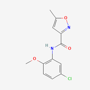 molecular formula C12H11ClN2O3 B5544462 N-(5-chloro-2-methoxyphenyl)-5-methyl-1,2-oxazole-3-carboxamide 