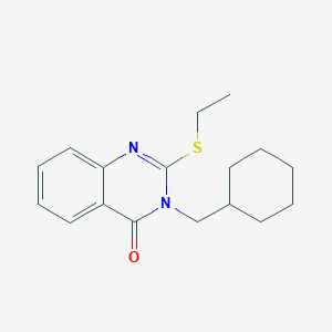 molecular formula C17H22N2OS B5544514 3-(CYCLOHEXYLMETHYL)-2-(ETHYLSULFANYL)-3,4-DIHYDROQUINAZOLIN-4-ONE 