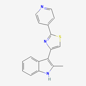 molecular formula C17H13N3S B5544617 4-(2-METHYL-1H-INDOL-3-YL)-2-(4-PYRIDYL)-1,3-THIAZOLE 