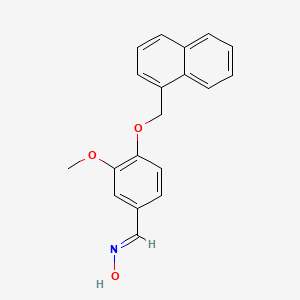 molecular formula C19H17NO3 B5544618 (NE)-N-[[3-methoxy-4-(naphthalen-1-ylmethoxy)phenyl]methylidene]hydroxylamine 