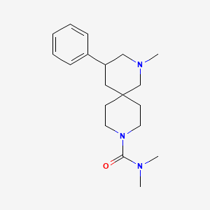 molecular formula C19H29N3O B5544646 N,N,2-trimethyl-4-phenyl-2,9-diazaspiro[5.5]undecane-9-carboxamide 