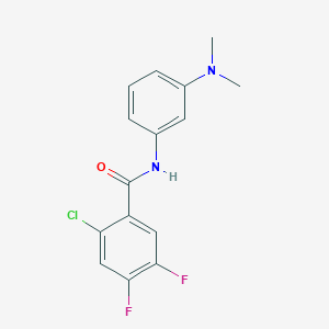 molecular formula C15H13ClF2N2O B5544746 2-chloro-N-[3-(dimethylamino)phenyl]-4,5-difluorobenzamide 