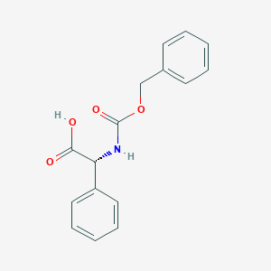 molecular formula C16H15NO4 B554488 (R)-2-(((Benzyloxy)carbonyl)amino)-2-phenylacetic acid CAS No. 17609-52-8