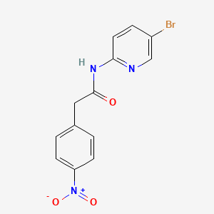 molecular formula C13H10BrN3O3 B5544901 N-(5-bromopyridin-2-yl)-2-(4-nitrophenyl)acetamide 