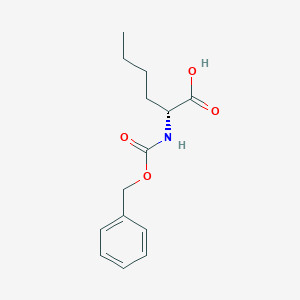 molecular formula C14H19NO4 B554494 (R)-2-(((Benzyloxy)carbonyl)amino)hexanoic acid CAS No. 15027-14-2