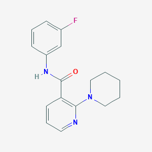 molecular formula C17H18FN3O B5544941 N-(3-fluorophenyl)-2-(piperidin-1-yl)pyridine-3-carboxamide 