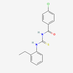 molecular formula C16H15ClN2OS B5544971 4-Chloro-n-[(2-ethylphenyl)carbamothioyl]benzamide CAS No. 5364-94-3