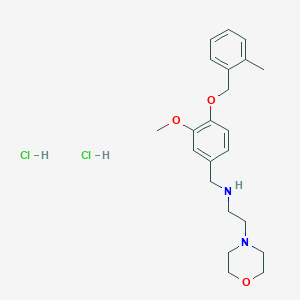 molecular formula C22H32Cl2N2O3 B5544983 N-[[3-methoxy-4-[(2-methylphenyl)methoxy]phenyl]methyl]-2-morpholin-4-ylethanamine;dihydrochloride 