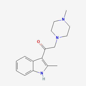 molecular formula C16H21N3O B5545029 1-(2-methyl-1H-indol-3-yl)-2-(4-methylpiperazin-1-yl)ethanone 