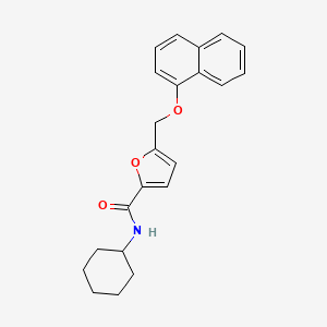 molecular formula C22H23NO3 B5545134 N-cyclohexyl-5-[(naphthalen-1-yloxy)methyl]furan-2-carboxamide 
