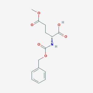 molecular formula C14H17NO6 B554515 (R)-2-(((Benzyloxy)carbonyl)amino)-5-methoxy-5-oxopentanoic acid CAS No. 27025-24-7