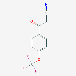 molecular formula C10H6F3NO2 B055452 3-氧代-3-[4-(三氟甲氧基)苯基]丙腈 CAS No. 122454-46-0
