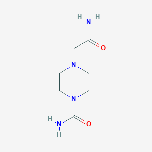 molecular formula C7H14N4O2 B055453 4-(2-Amino-2-oxoethyl)piperazine-1-carboxamide CAS No. 116882-76-9