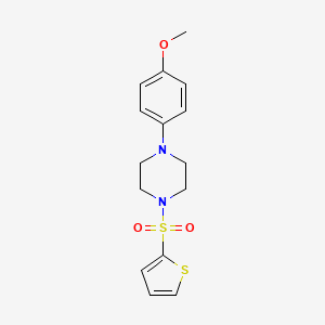 molecular formula C15H18N2O3S2 B5545377 1-(4-Methoxyphenyl)-4-thiophen-2-ylsulfonylpiperazine 