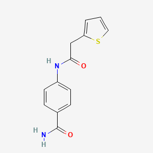 molecular formula C13H12N2O2S B5545406 4-[2-(THIOPHEN-2-YL)ACETAMIDO]BENZAMIDE 