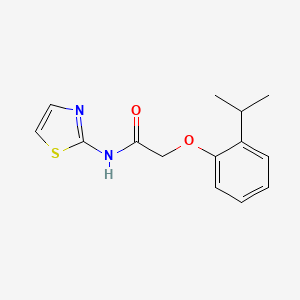 molecular formula C14H16N2O2S B5545500 2-[2-(propan-2-yl)phenoxy]-N-(1,3-thiazol-2-yl)acetamide 