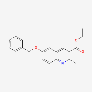 molecular formula C20H19NO3 B5545588 Ethyl 6-(benzyloxy)-2-methylquinoline-3-carboxylate 
