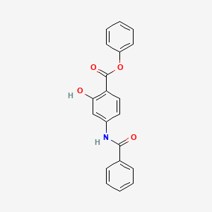 molecular formula C20H15NO4 B5545617 Phenyl 4-benzamido-2-hydroxybenzoate 