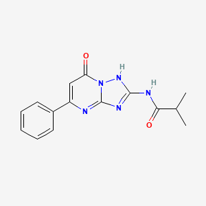 molecular formula C15H15N5O2 B5545655 2-methyl-N-(7-oxo-5-phenyl-4,7-dihydro[1,2,4]triazolo[1,5-a]pyrimidin-2-yl)propanamide 