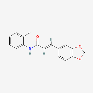 molecular formula C17H15NO3 B5545681 3-Benzo[1,3]dioxol-5-yl-N-o-tolyl-acrylamide CAS No. 5360-28-1