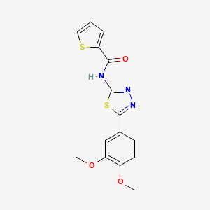 molecular formula C15H13N3O3S2 B5545687 N-[5-(3,4-dimethoxyphenyl)-1,3,4-thiadiazol-2-yl]thiophene-2-carboxamide 