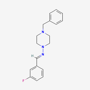 molecular formula C18H20FN3 B5545696 4-benzyl-N-[(E)-(3-fluorophenyl)methylidene]piperazin-1-amine CAS No. 303092-64-0
