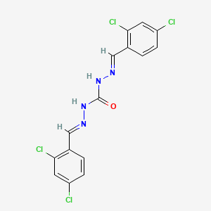 molecular formula C15H10Cl4N4O B5545777 1,3-bis[(E)-(2,4-dichlorophenyl)methylideneamino]urea CAS No. 6341-79-3