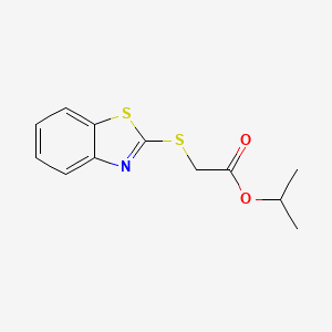 molecular formula C12H13NO2S2 B5545807 Propan-2-yl 2-(1,3-benzothiazol-2-ylsulfanyl)acetate CAS No. 6103-82-8