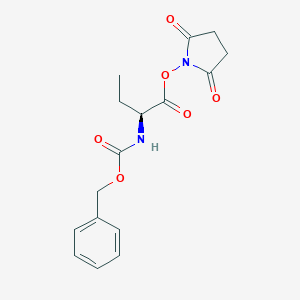 molecular formula C16H18N2O6 B554586 (S)-2,5-二氧代吡咯烷-1-基 2-(((苄氧羰基)氨基)丁酸酯 CAS No. 71447-81-9