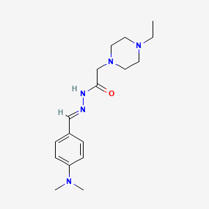 molecular formula C17H27N5O B5545862 N-[(E)-[4-(dimethylamino)phenyl]methylideneamino]-2-(4-ethylpiperazin-1-yl)acetamide 