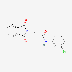 molecular formula C17H13ClN2O3 B5545915 N-(3-Chloro-phenyl)-3-(1,3-dioxo-1,3-dihydro-isoindol-2-yl)-propionamide 