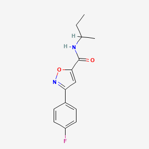 molecular formula C14H15FN2O2 B5545945 N-(butan-2-yl)-3-(4-fluorophenyl)-1,2-oxazole-5-carboxamide 