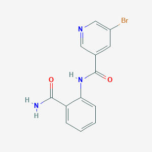 molecular formula C13H10BrN3O2 B5545963 5-bromo-n-(2-carbamoylphenyl)nicotinamide 