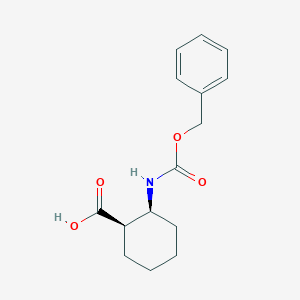 molecular formula C15H19NO4 B554600 (1R,2S)-2-(phenylmethoxycarbonylamino)cyclohexane-1-carboxylic acid CAS No. 54867-08-2