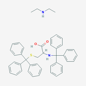 molecular formula C45H46N2O2S B554603 N-ethylethanamine; 2-(tritylamino)-3-tritylsulfanyl-propanoic acid CAS No. 27486-88-0