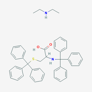 molecular formula C41H35NO2S*C4H11N B554603 N-ethylethanamine; 2-(tritylamino)-3-tritylsulfanyl-propanoic acid CAS No. 27486-88-0