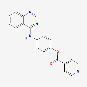 molecular formula C20H14N4O2 B5546156 [4-(Quinazolin-4-ylamino)phenyl] pyridine-4-carboxylate 