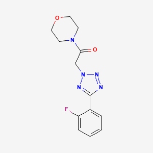 molecular formula C13H14FN5O2 B5546186 2-[5-(2-FLUOROPHENYL)-2H-1,2,3,4-TETRAZOL-2-YL]-1-(MORPHOLIN-4-YL)ETHAN-1-ONE 