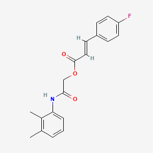 molecular formula C19H18FNO3 B5546237 [(2,3-DIMETHYLPHENYL)CARBAMOYL]METHYL (2E)-3-(4-FLUOROPHENYL)PROP-2-ENOATE 