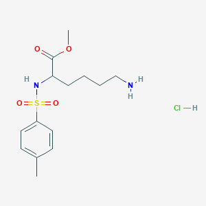 molecular formula C14H23ClN2O4S B554625 (S)-Methyl 6-amino-2-(4-methylphenylsulfonamido)hexanoate hydrochloride CAS No. 5266-48-8
