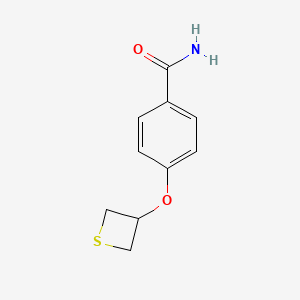 molecular formula C10H11NO2S B5546253 4-(Thietan-3-yloxy)benzamide 
