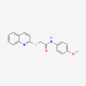 molecular formula C18H16N2O2S B5546340 N-(4-methoxyphenyl)-2-(quinolin-2-ylsulfanyl)acetamide 