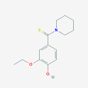 molecular formula C14H19NO2S B5546345 2-ETHOXY-4-(PIPERIDINE-1-CARBOTHIOYL)PHENOL 
