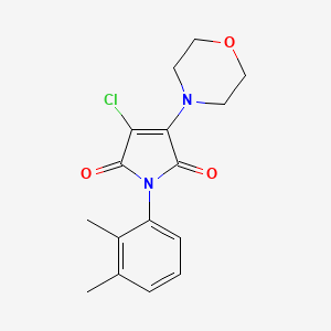 molecular formula C16H17ClN2O3 B5546390 3-Chloro-1-(2,3-dimethylphenyl)-4-morpholin-4-ylpyrrole-2,5-dione 