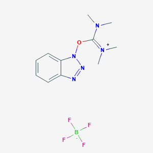 molecular formula C11H16BF4N5O B554645 2-(1H-Benzotriazole-1-yl)-1,1,3,3-tetramethyluronium tetrafluoroborate CAS No. 125700-67-6