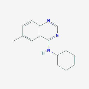 molecular formula C15H19N3 B5546452 N-cyclohexyl-6-methylquinazolin-4-amine 