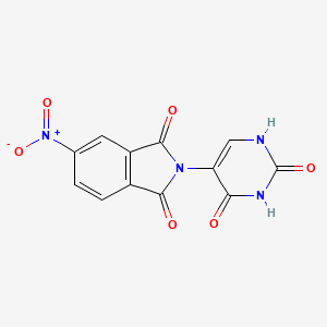 molecular formula C12H6N4O6 B5546458 2-(2,4-dioxo-1,2,3,4-tetrahydropyrimidin-5-yl)-5-nitro-1H-isoindole-1,3(2H)-dione 